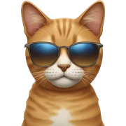 Cat with sunglasses sticker