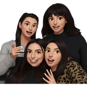 playful girls selfie moment sticker