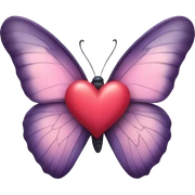 butterfly with a heart sticker