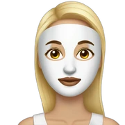 Woman with beauty face mask sticker