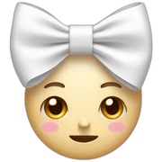 white bow sticker