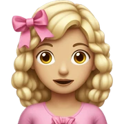 Girl with bow sticker