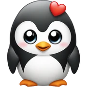 Penguin love sticker
