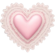 Light pink heart with a lace  sticker