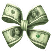 Money bow sticker