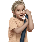 smiling girl in focus sticker