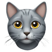 grey cat sticker
