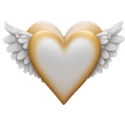 heart with angel wings sticker