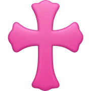 pink cross  sticker