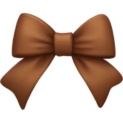 Brown bow sticker