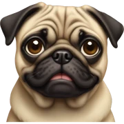 Perro pug sticker