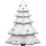 White and pink christmas tree sticker