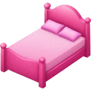 Pink glitter bed  sticker