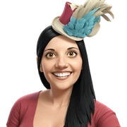 smiling girl with black hair sticker