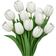 white tulip bouquet  sticker