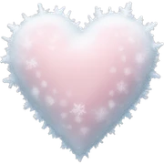 Frozen pale pink heart with snow on top sticker
