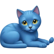blue cat sticker