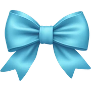 light blue bow sticker