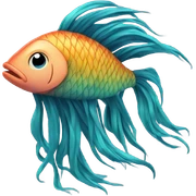 Fish with dreads sticker