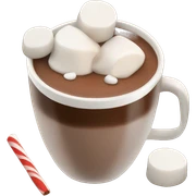 hot chocolate with marshmallows  sticker