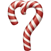 Candy cane sticker