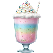 birthday cream drink glass cup sticker