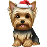 Christmas yorkie sticker