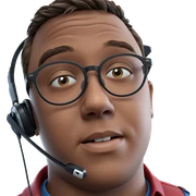 portrait of a boy in glasses sticker
