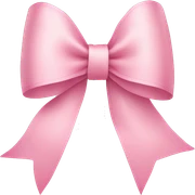 light pink ribbon bow sticker