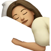 Brunette Caucasian women sleeping in bed sticker