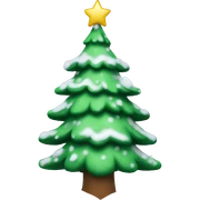 Christmas tree with snow  sticker