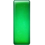 Green shimmering rectangle with LONG inscription sticker
