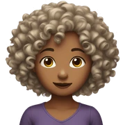 Curly hair girl sticker