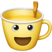 Yellow cup sticker