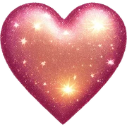 Sparkly heart sticker