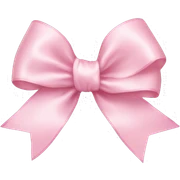 light pink ribbon bow sticker
