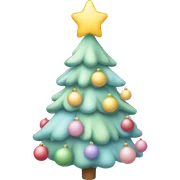 Pastel Christmas tree sticker