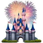 Disneyland paris castle with fireworks sticker