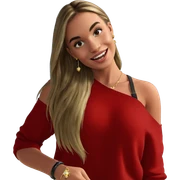 smiling girl outdoors with jewelry sticker