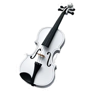 White violin sticker