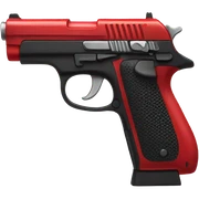 Red gun  sticker