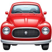 red car with lashes on head lights sticker