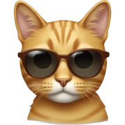 Cat with sunglasses sticker