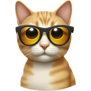 Cat with sunglasses sticker