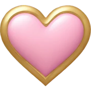 Heart pink with gold sticker