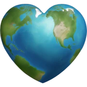heart shaped earth sticker