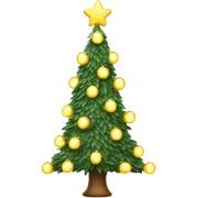 X mas trees with lights  sticker