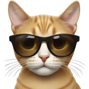 Cat with sunglasses sticker