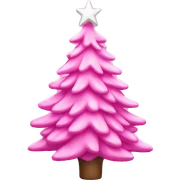 Pink Christmas tree sticker