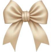 Beige bow sticker